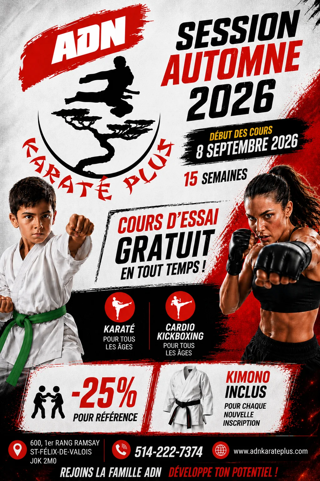 ADN Karaté Plus — Session automne 2026