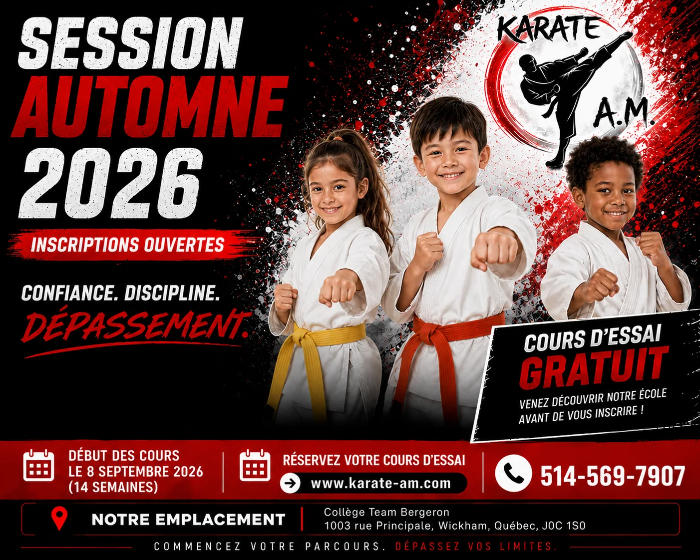 Karaté A.M. — Session automne 2026